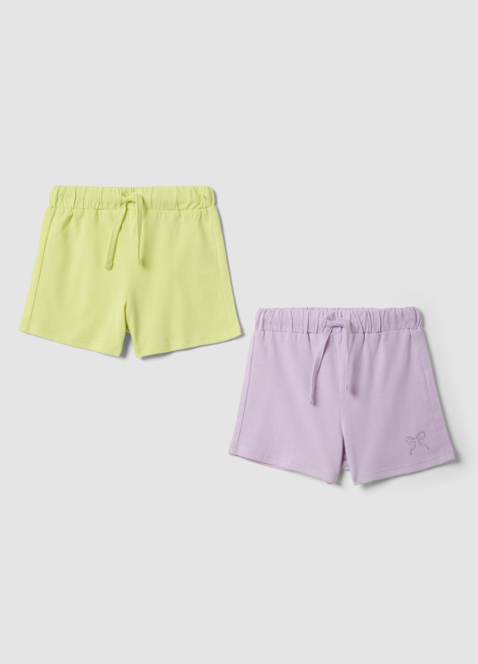 2-pack of pink pure cotton shorts