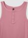 Pink ribbed cotton and viscose blend henley vest_2