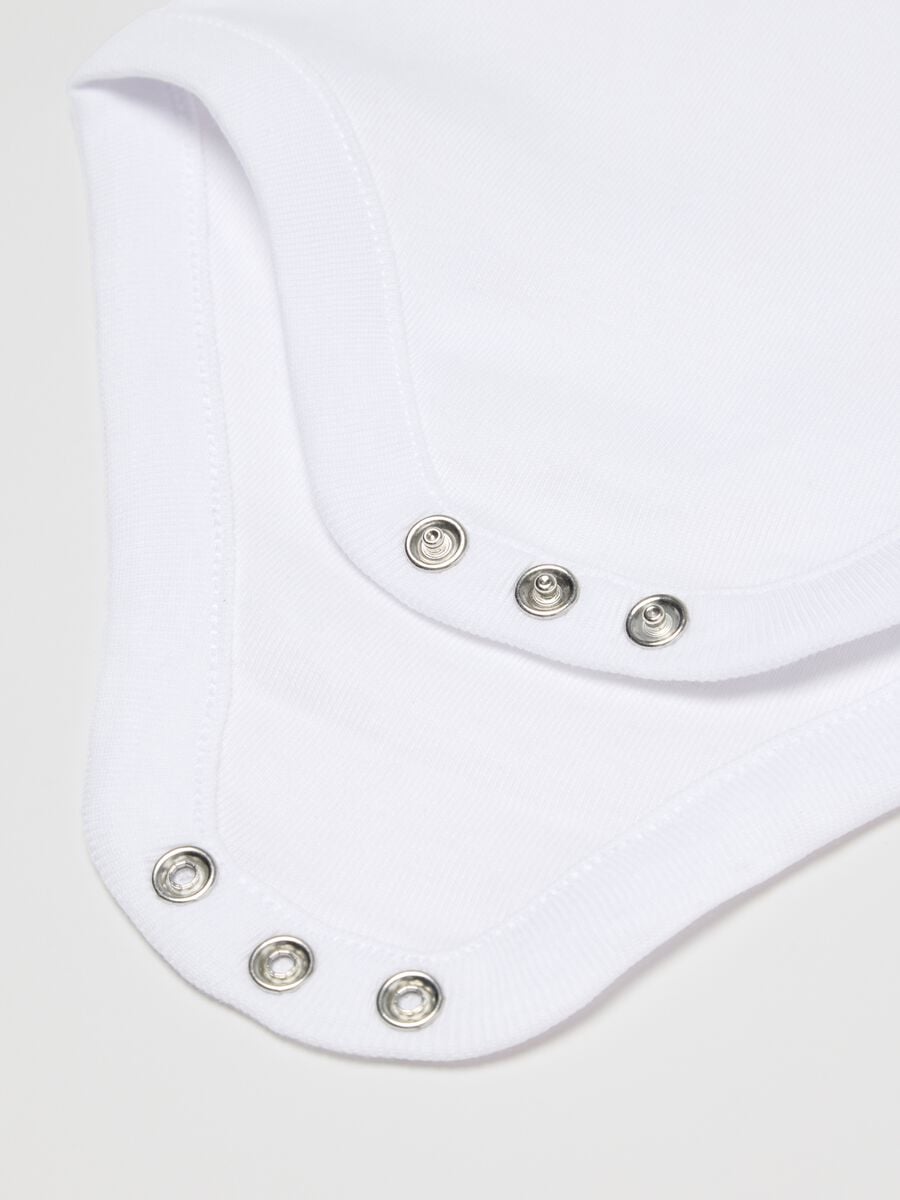 Newborn White Bodysuit Tripack in Pure Organic Cotton_3