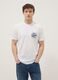 Wei&szlig;es Herren-T-Shirt aus reiner Baumwolle mit kurzen &Auml;rmeln, Regular Fit_0