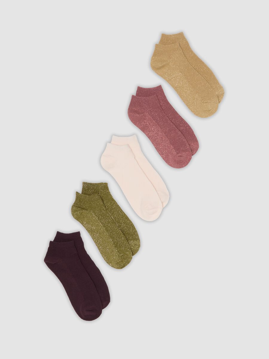 5er-Pack Socken aus Bio-Stretch-Baumwolle mit Glitzer_0