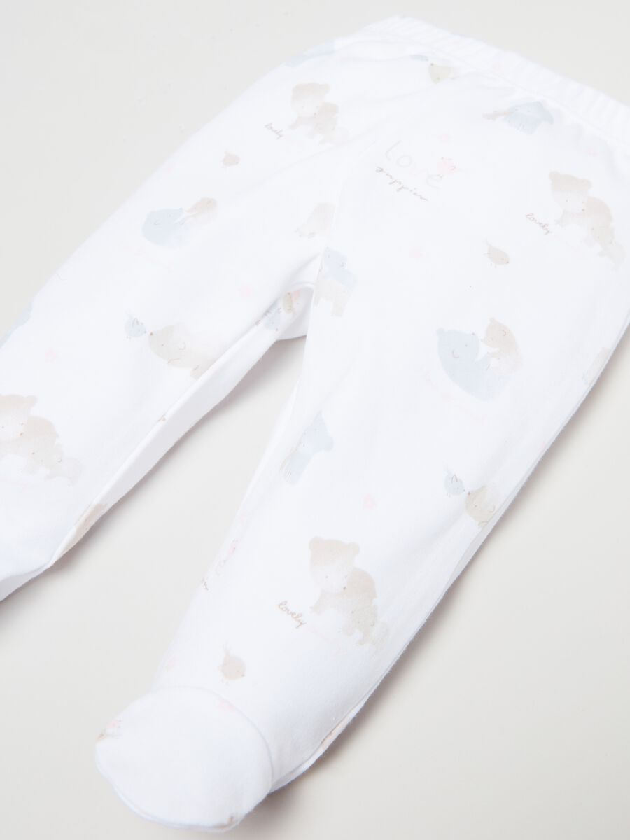 Two-pack cotton baby leggings with print_2