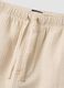 Beige pure cotton Bermuda shorts_5