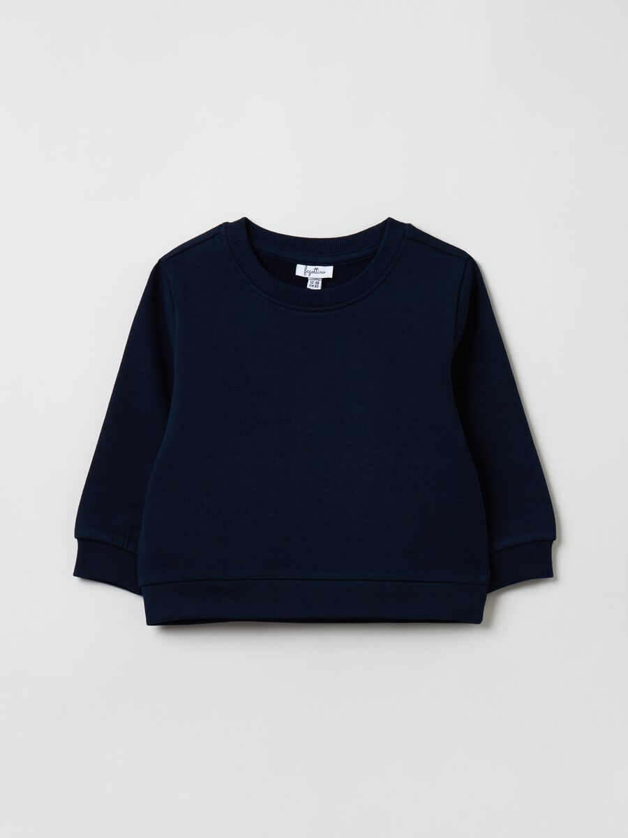 Cotton sweatshirt with round neck_0