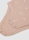 Tripack di body rosa e beige in cotone organico a maniche corte per neonati e bimbi_3