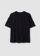 Black crew-neck T-shirt in stretchy cotton-modal blend, regular fit_1
