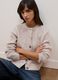 Beiger Rundhals-Cardigan aus elastischer Wolle und Alpaka, Regular Fit_0