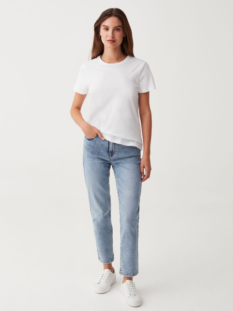Slim fit, vintage-effect jeans_0