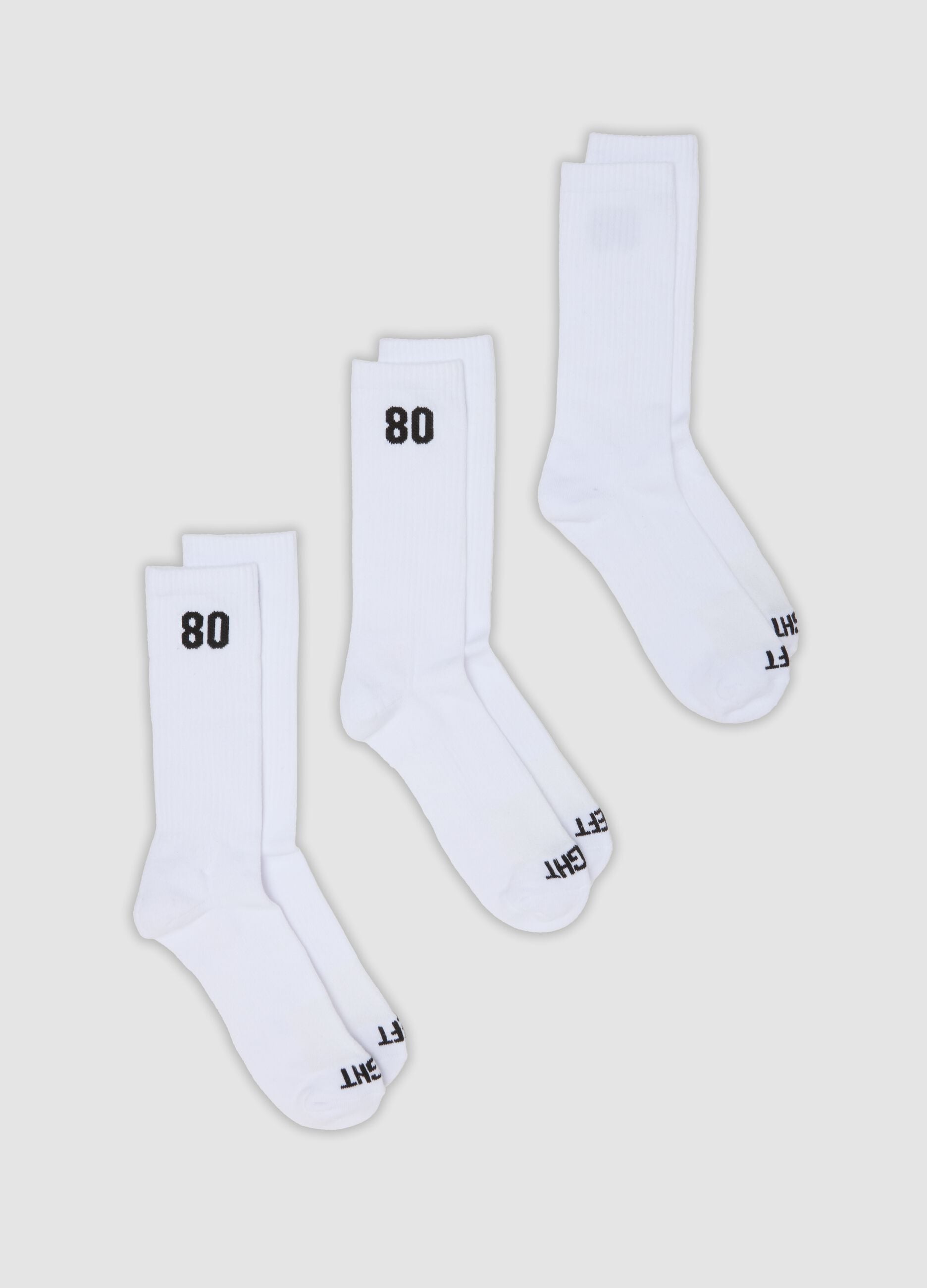 3er-Pack wei&szlig;e Sportsocken aus elastischer Bio-Baumwolle