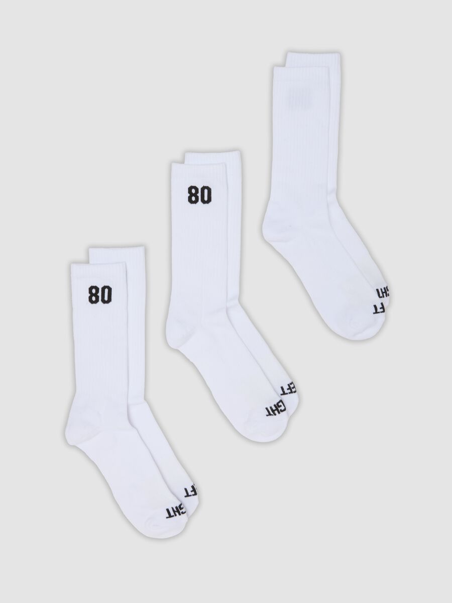 3er-Pack wei&szlig;e Sportsocken aus elastischer Bio-Baumwolle_0