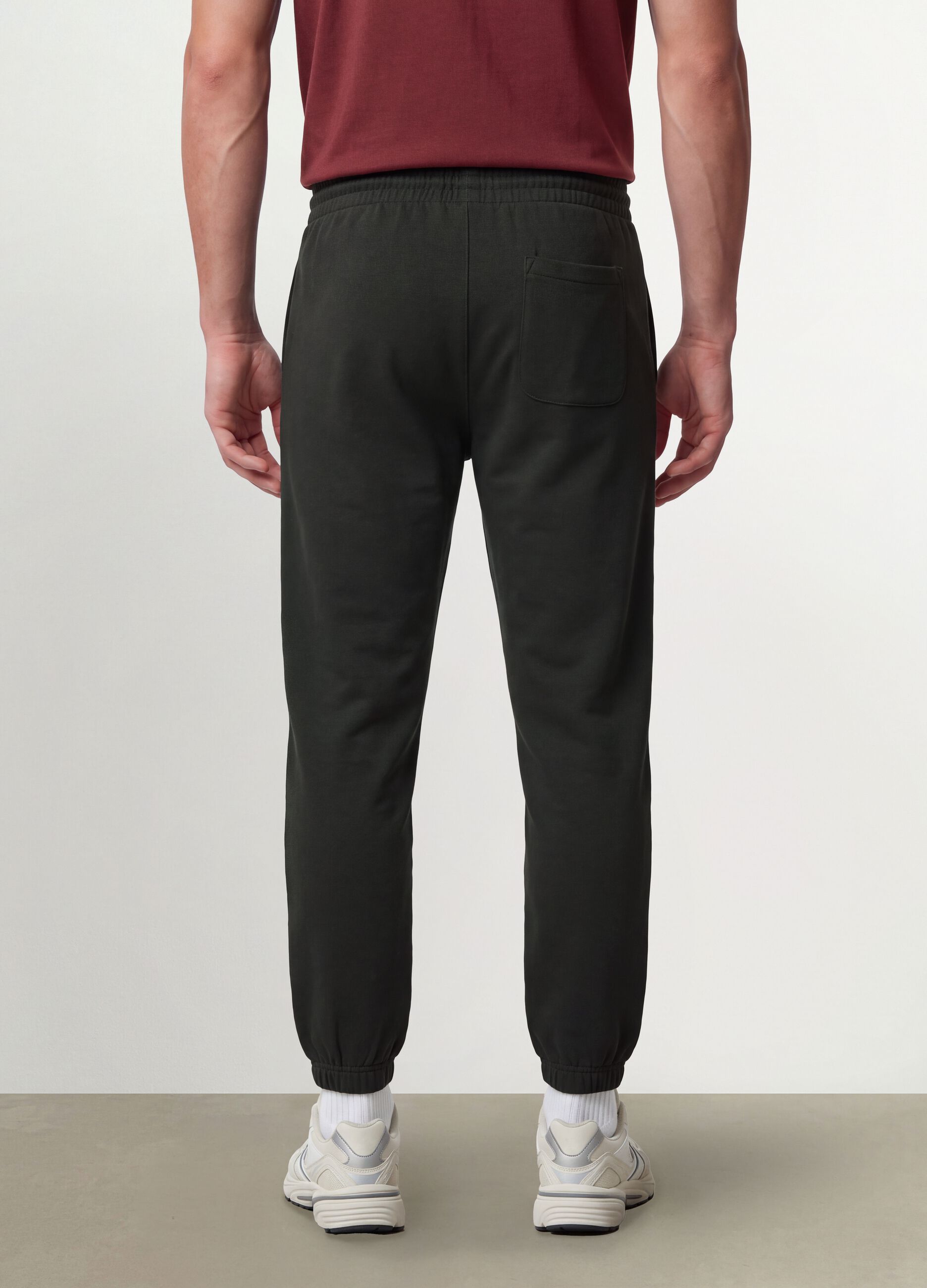 Dark grey regular-fit cotton-blend joggers