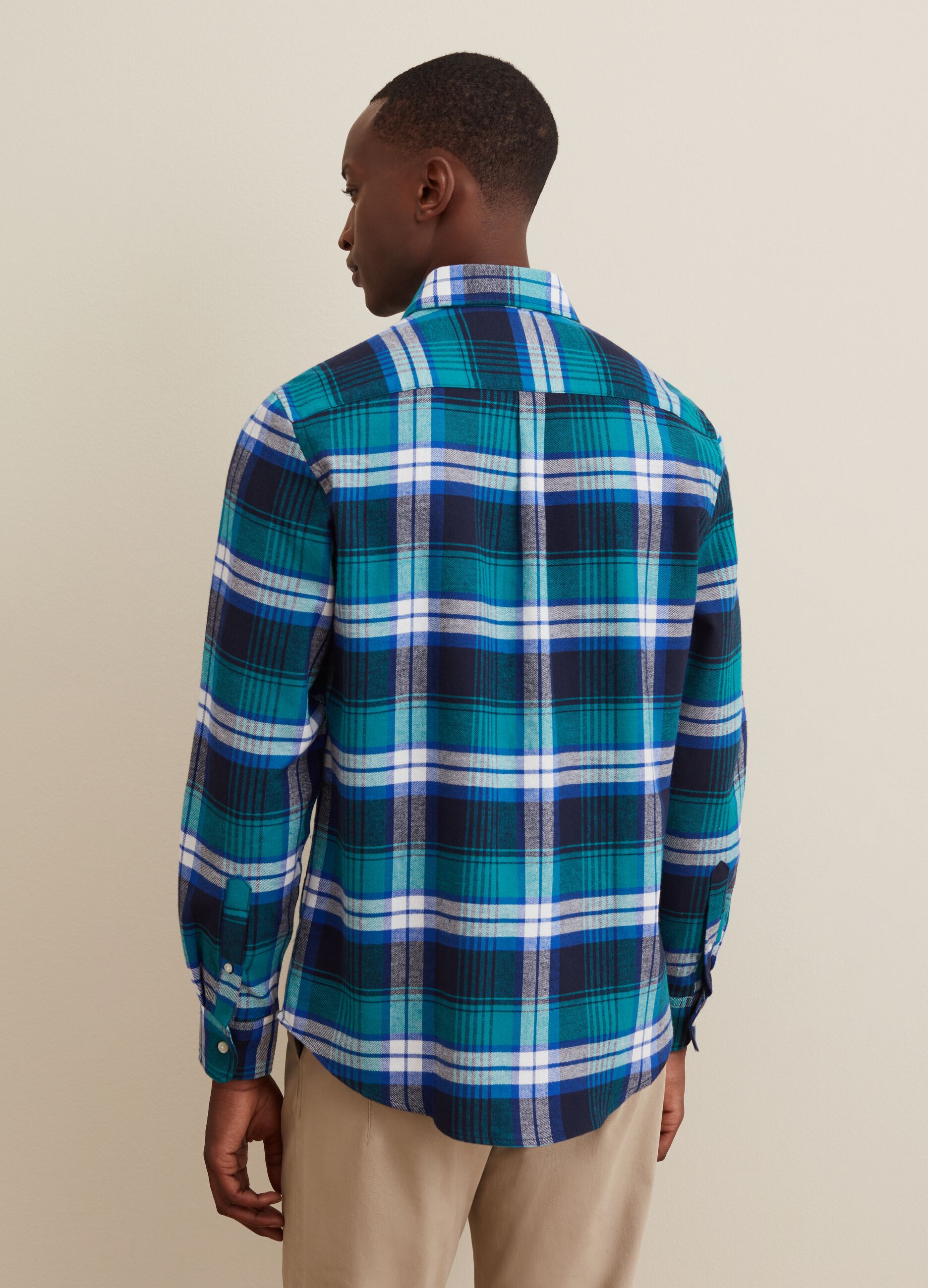 Flannel shirt with check pattern_2