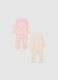 Multicolour pure cotton baby sleepsuit twin-pack_1