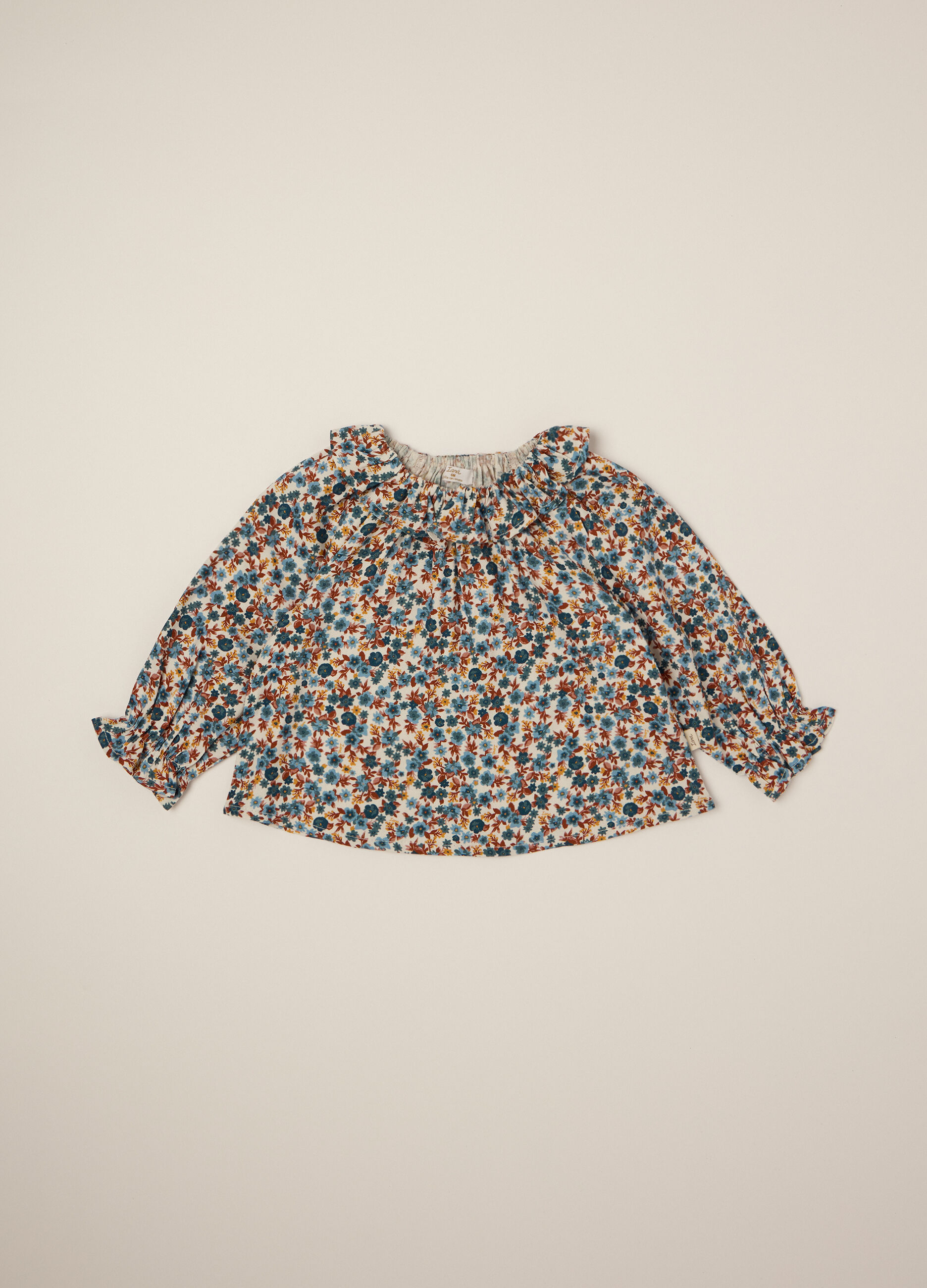 Blusa multicolor de viscosa con estampado floral