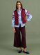 Gilet rosso in puro cotone con ricami floreali_1