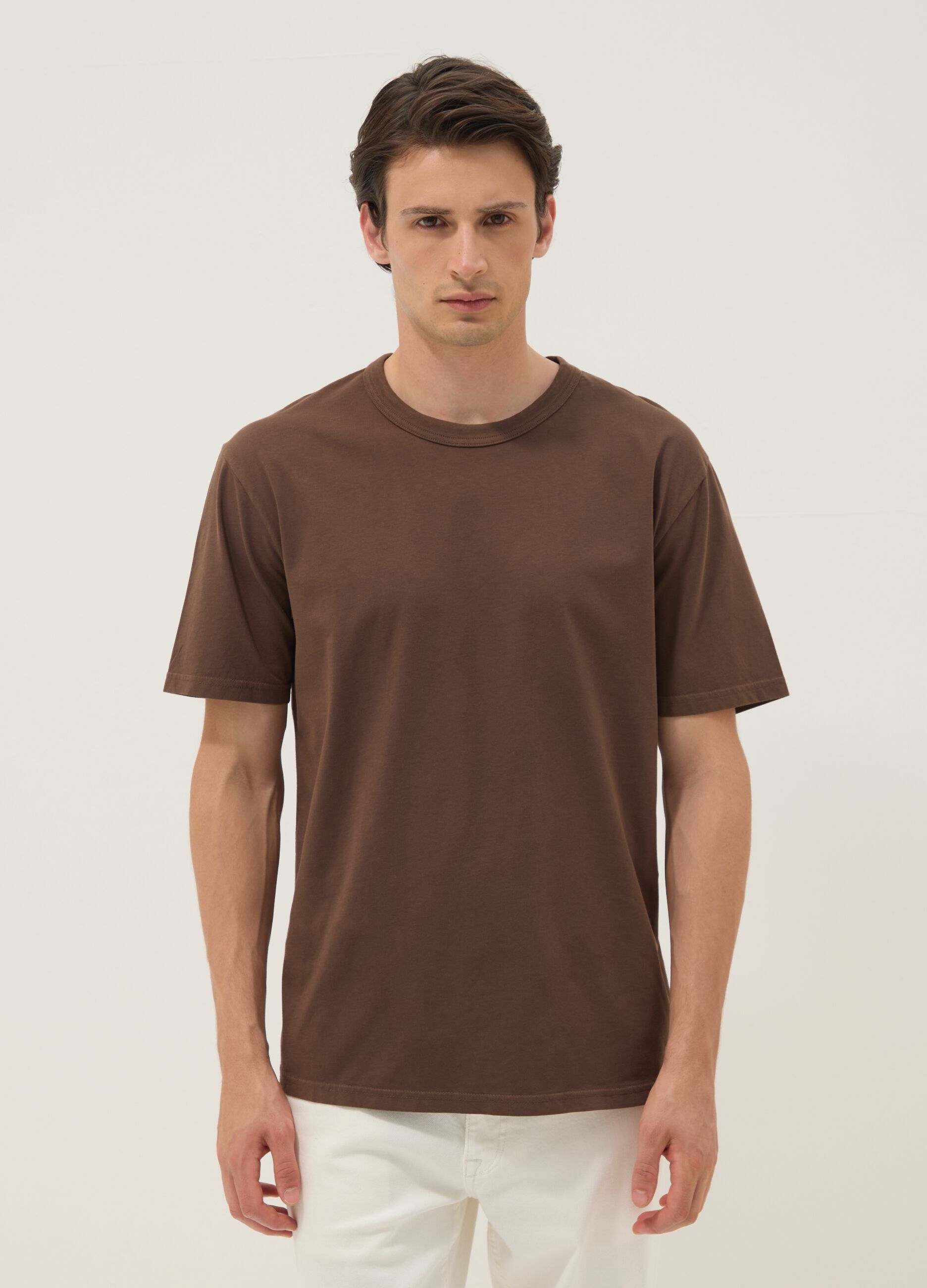 Brown pure cotton T-shirt