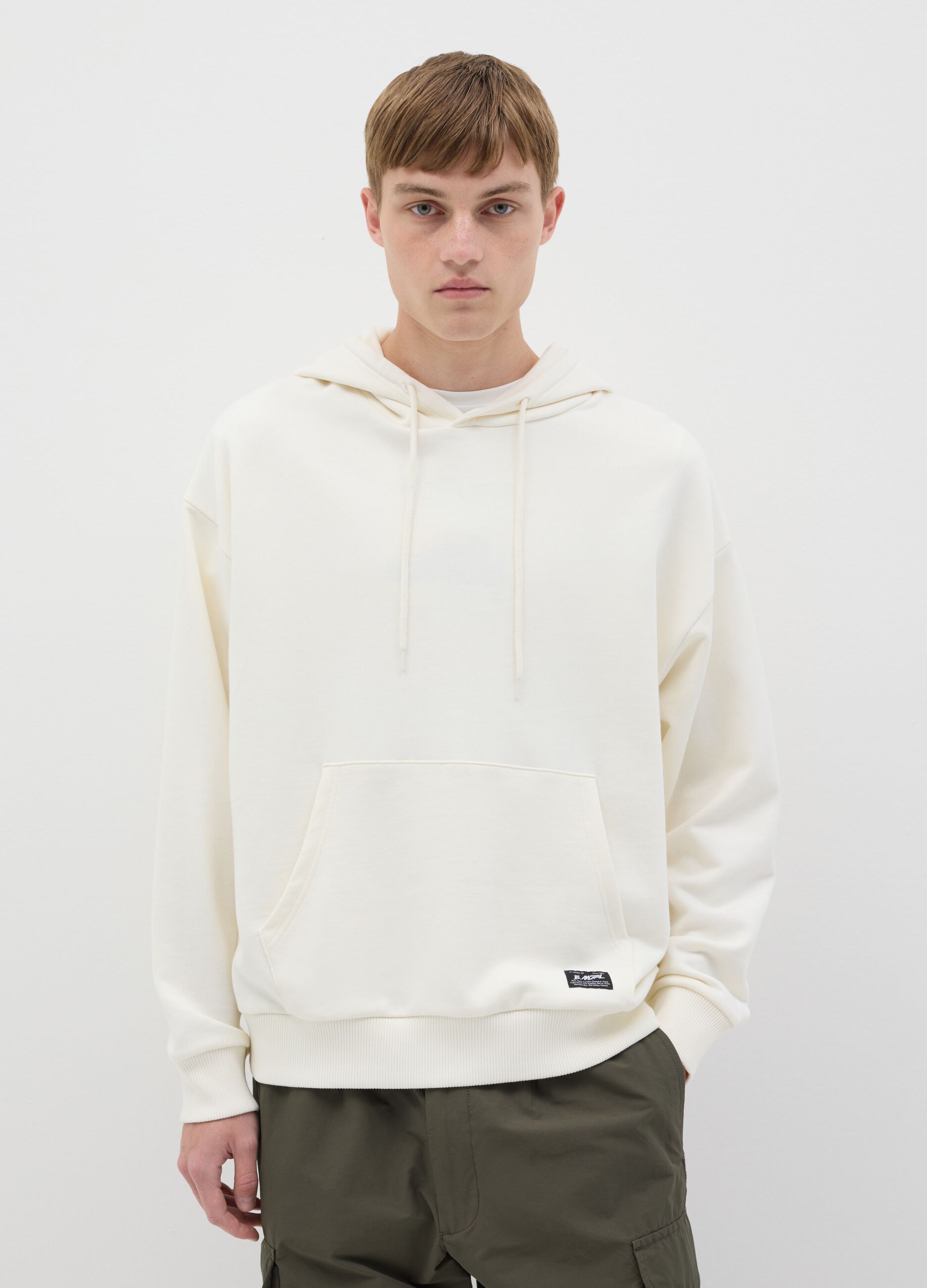 Oversize-Kapuzenpullover aus Baumwolle