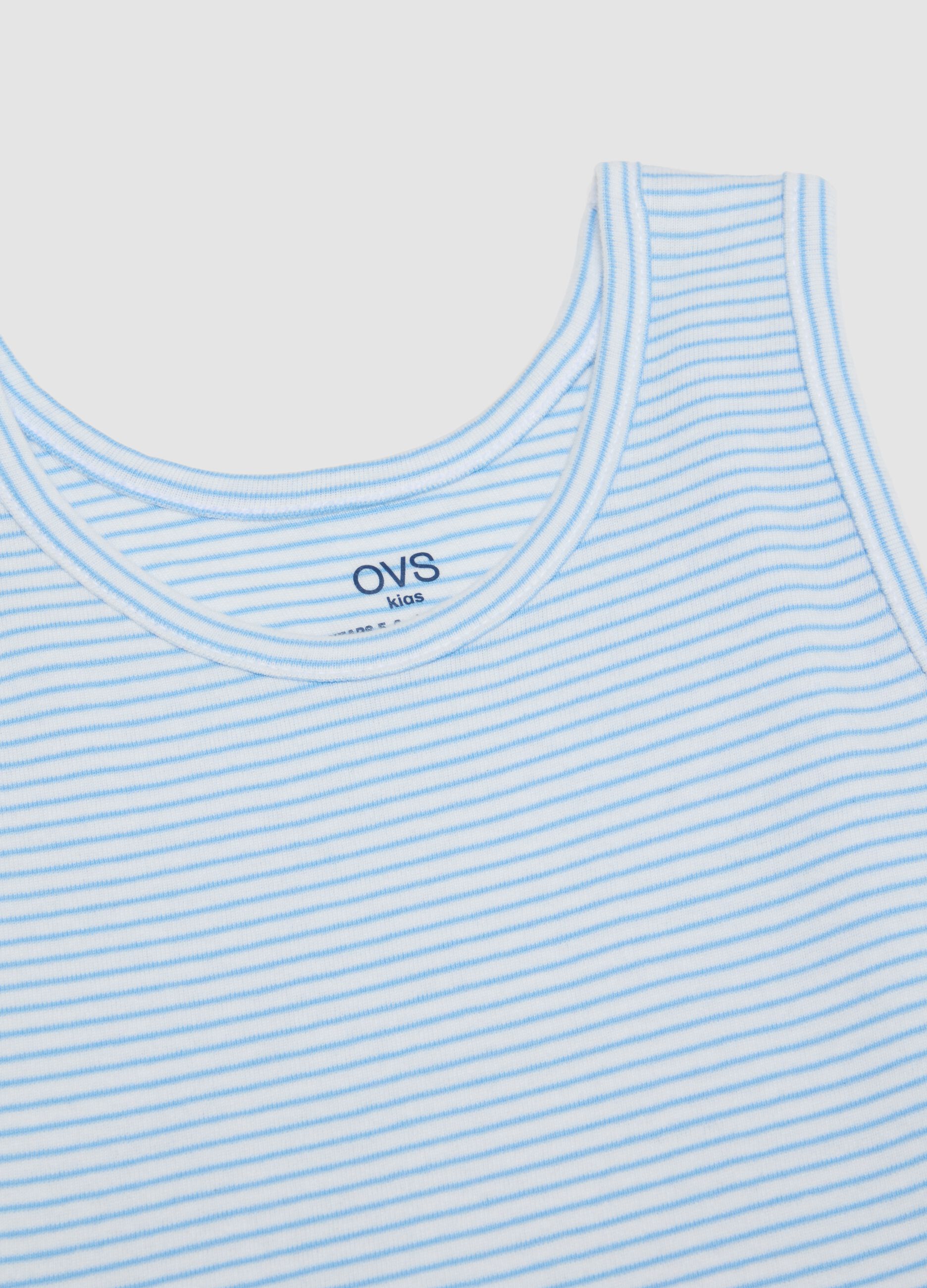 2-pack of blue organic cotton regular-fit vest tops for kids