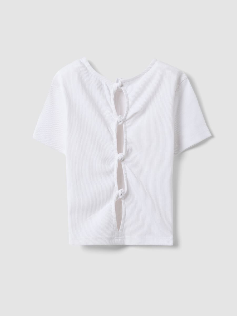 White short-sleeve stretch cotton T-shirt_4