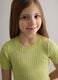 Girls' regular fit yellow ribbed viscose blend jumper_1