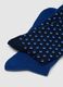 Multipack de meias curtas de algod&atilde;o azul el&aacute;stico com riscas e bolinhas_2