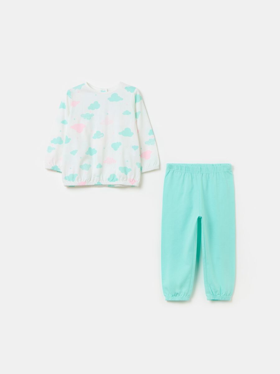 Pijama de algodón orgánico con estampado_0