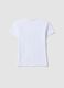 Wei&szlig;es, figurbetontes T-Shirt aus reiner Baumwolle mit Six-Seven-Frontprint_6