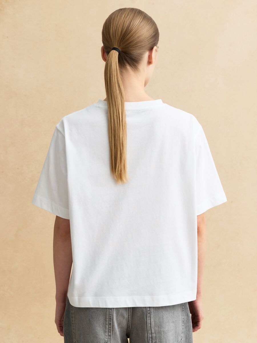 Multicolour pure cotton regular fit T-shirt with floral print_3