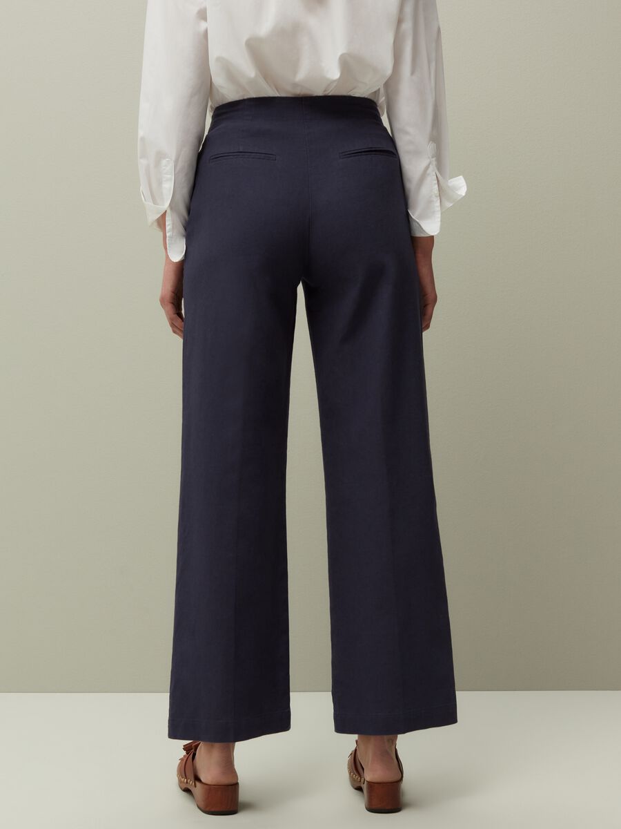 Wide-leg trousers in linen and cotton_2