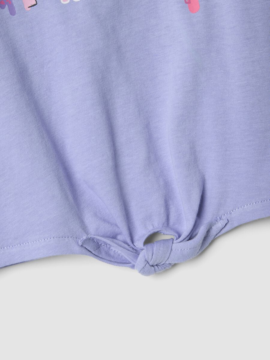 Purple organic cotton vest top with knot detail_2