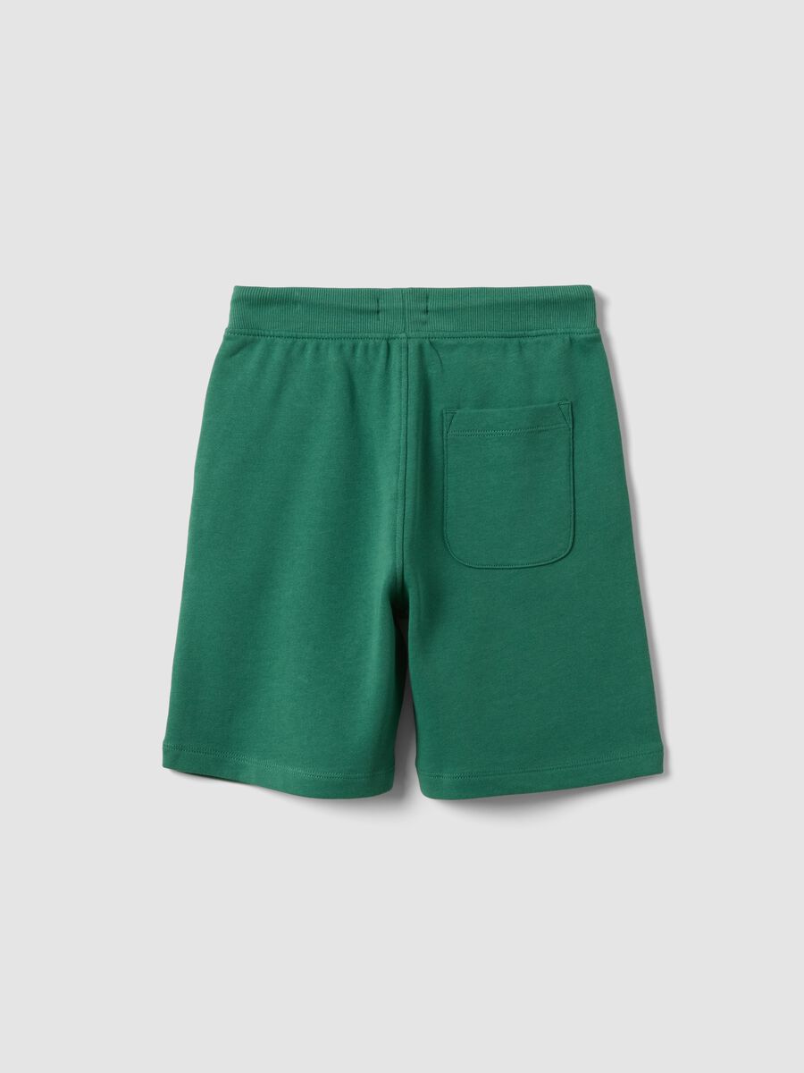 Boys&rsquo; green pure cotton slim-fit shorts_1