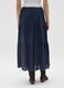 Falda larga azul de puro algod&oacute;n con volantes_2