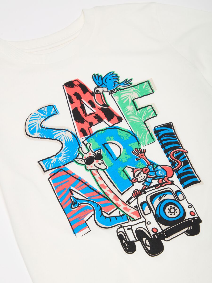 Cotton T-shirt with Safari print_2