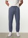 Grey cotton-blend joggers, regular fit_1