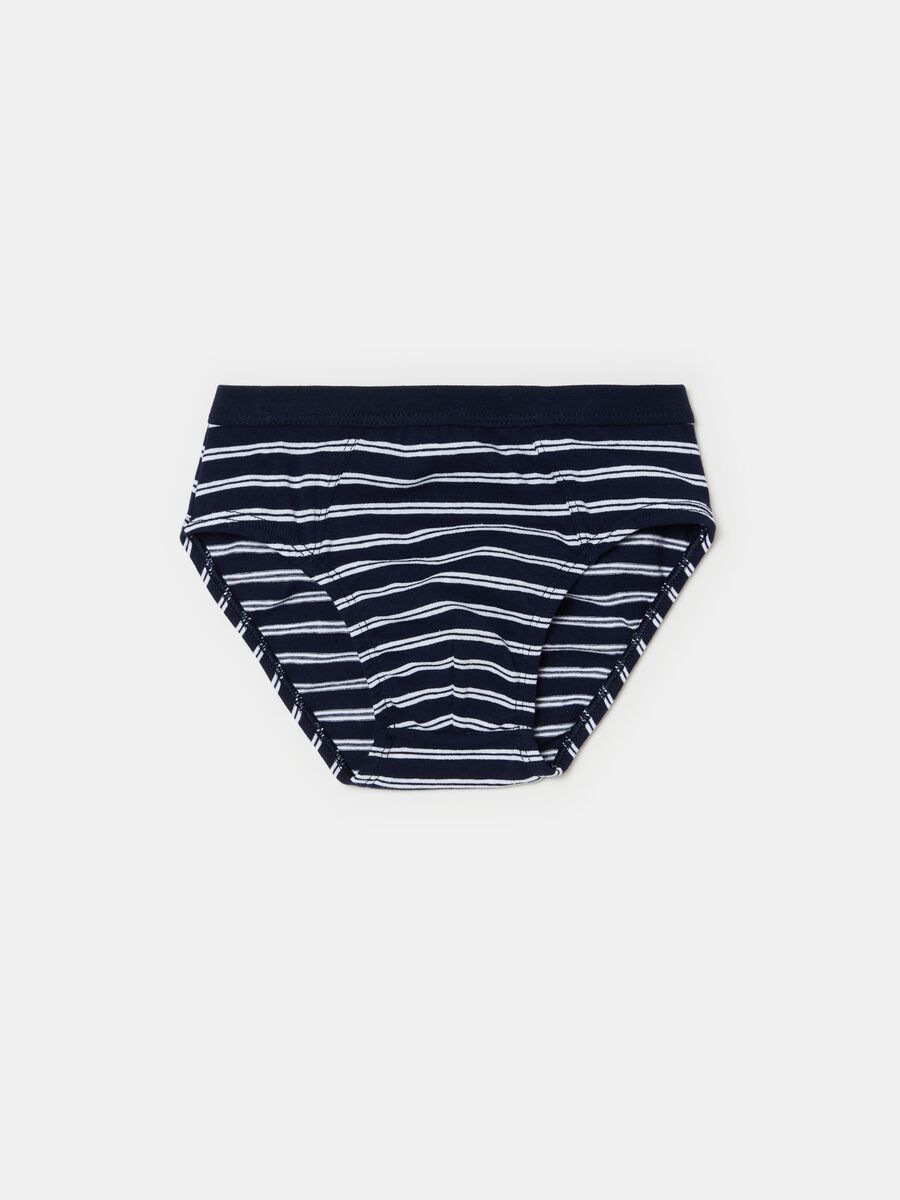 Organic cotton briefs with striped pattern_0