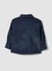 Blue ribbed shacket with buttons and classic collar_1