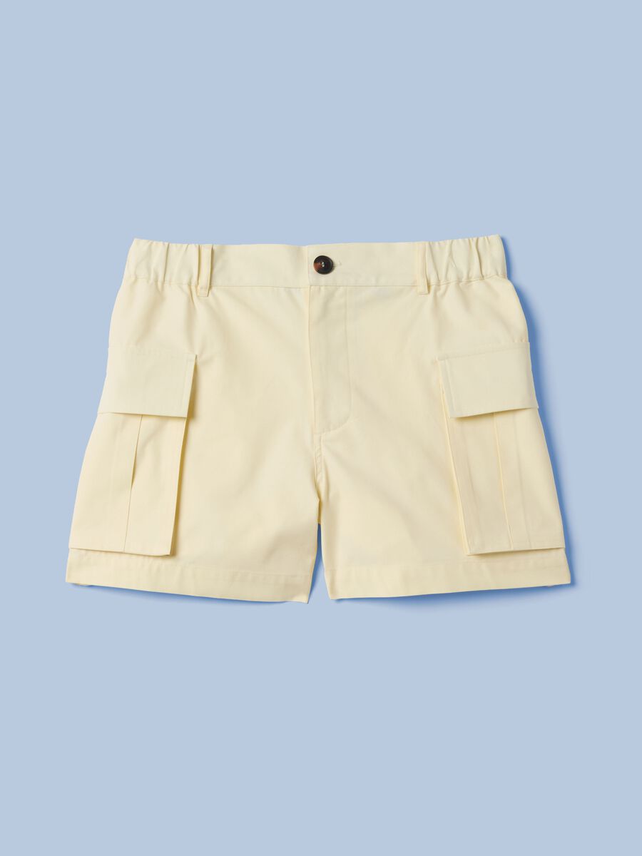 Gelbe Cargo-Shorts ALTAVIA SAILING aus reiner Baumwolle mit elastischem Bund_4
