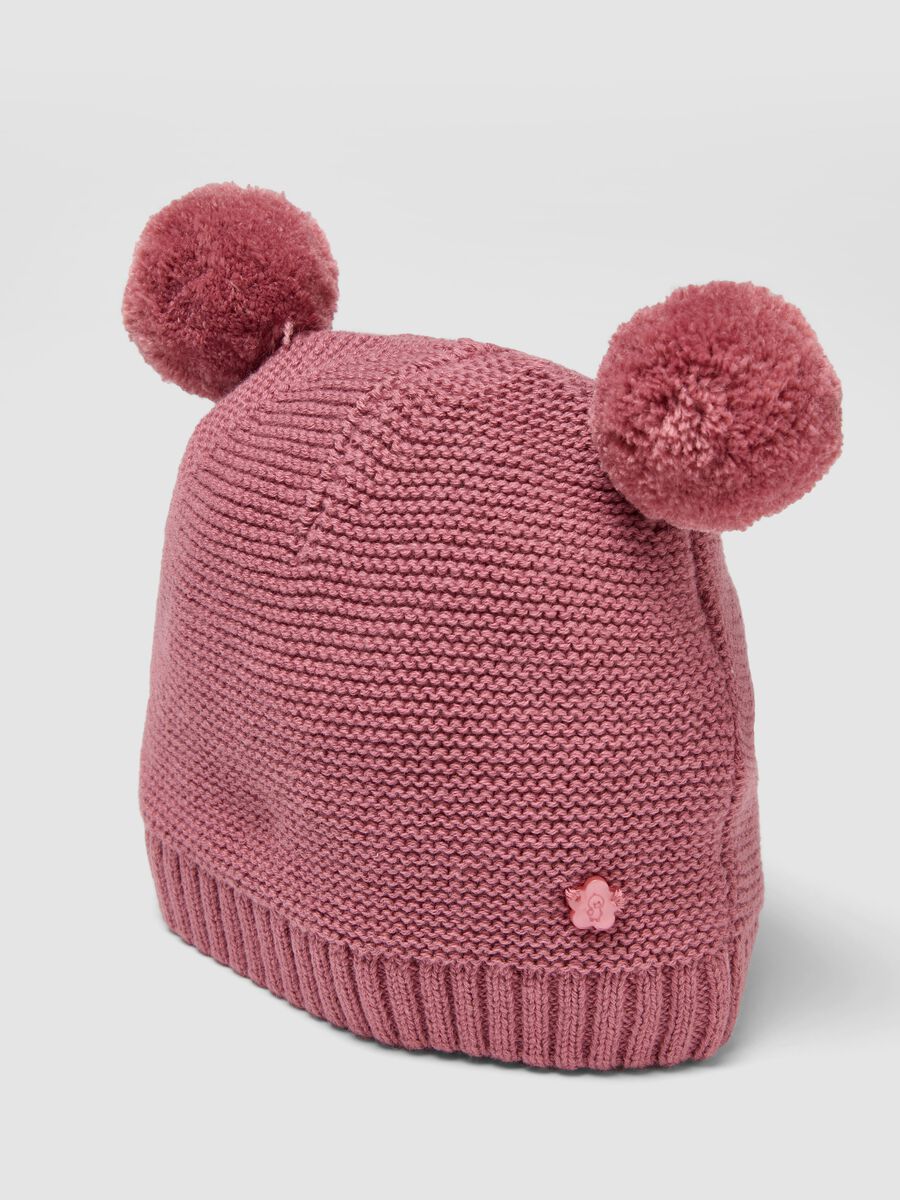 Pink pure organic cotton knitted hat_2
