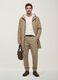 Beige regular-fit raincoat with zip_1