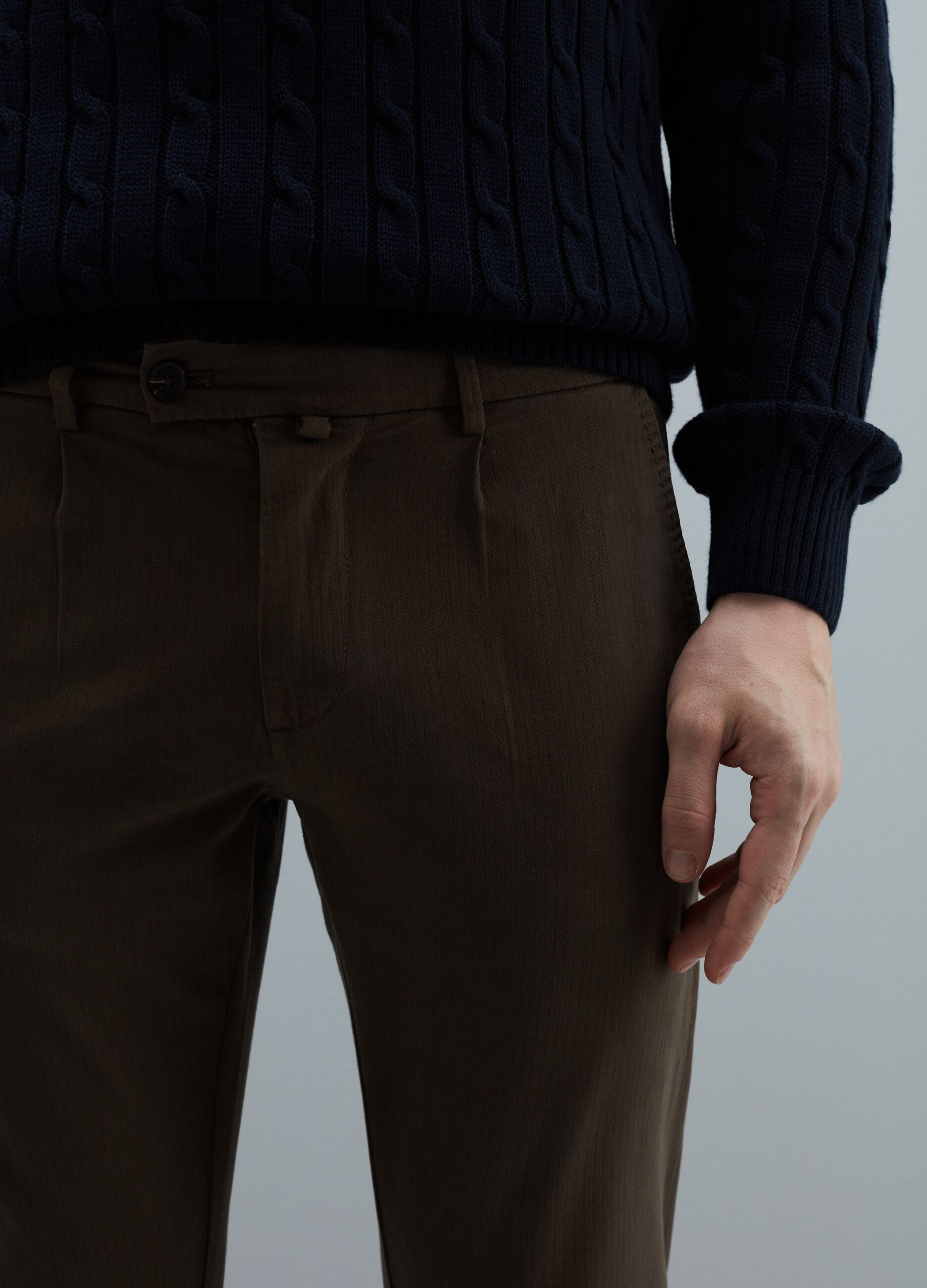 Pantaloni in cotone stretch