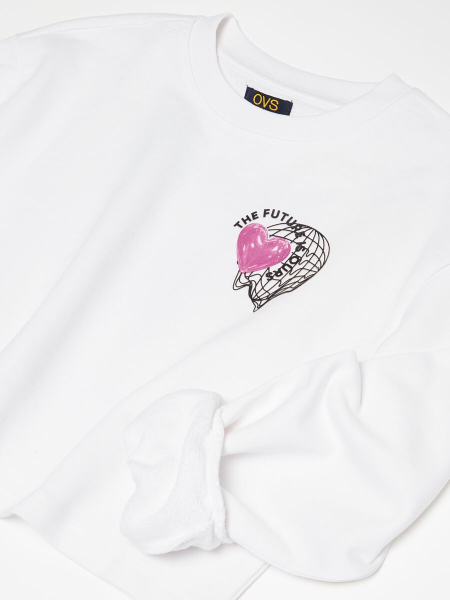 Cropped sweatshirt with print_2
