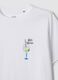 Wei&szlig;es T-Shirt aus reiner Baumwolle mit Print, Regular Fit_1