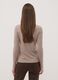 T-shirt beige in viscosa elasticizzata con girocollo_3