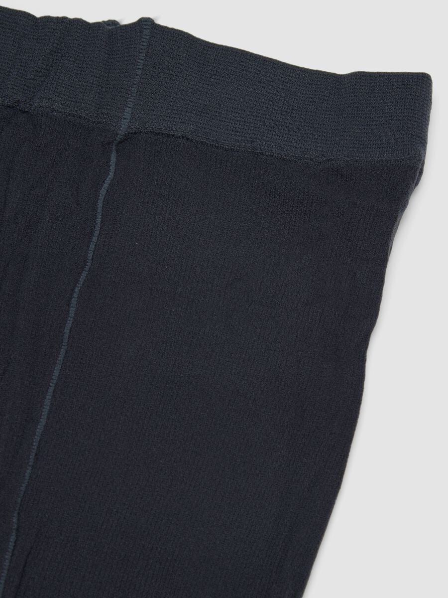 Blaue Stretch-Strumpfhose mit Glanzf&auml;den_2