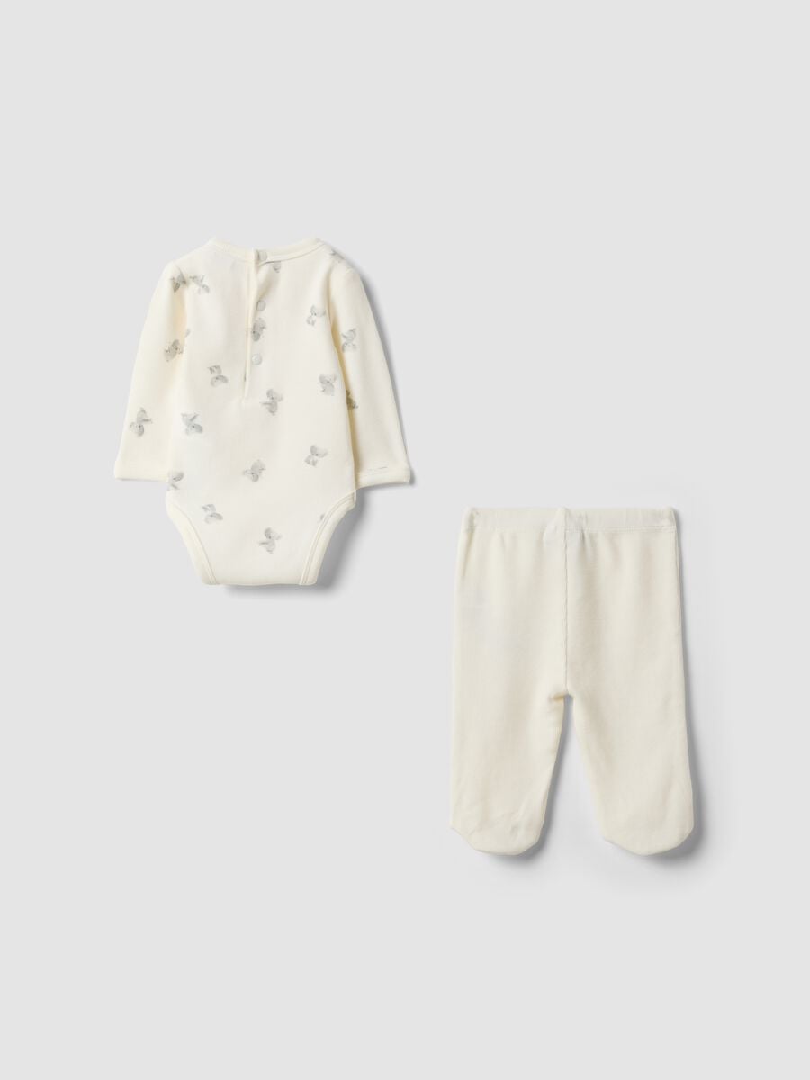 Weisses Set aus Bio-Baumwolle und elastischem Lyocell mit Koala-Prints_1