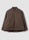Brown padded regular-fit jacket with zip_0