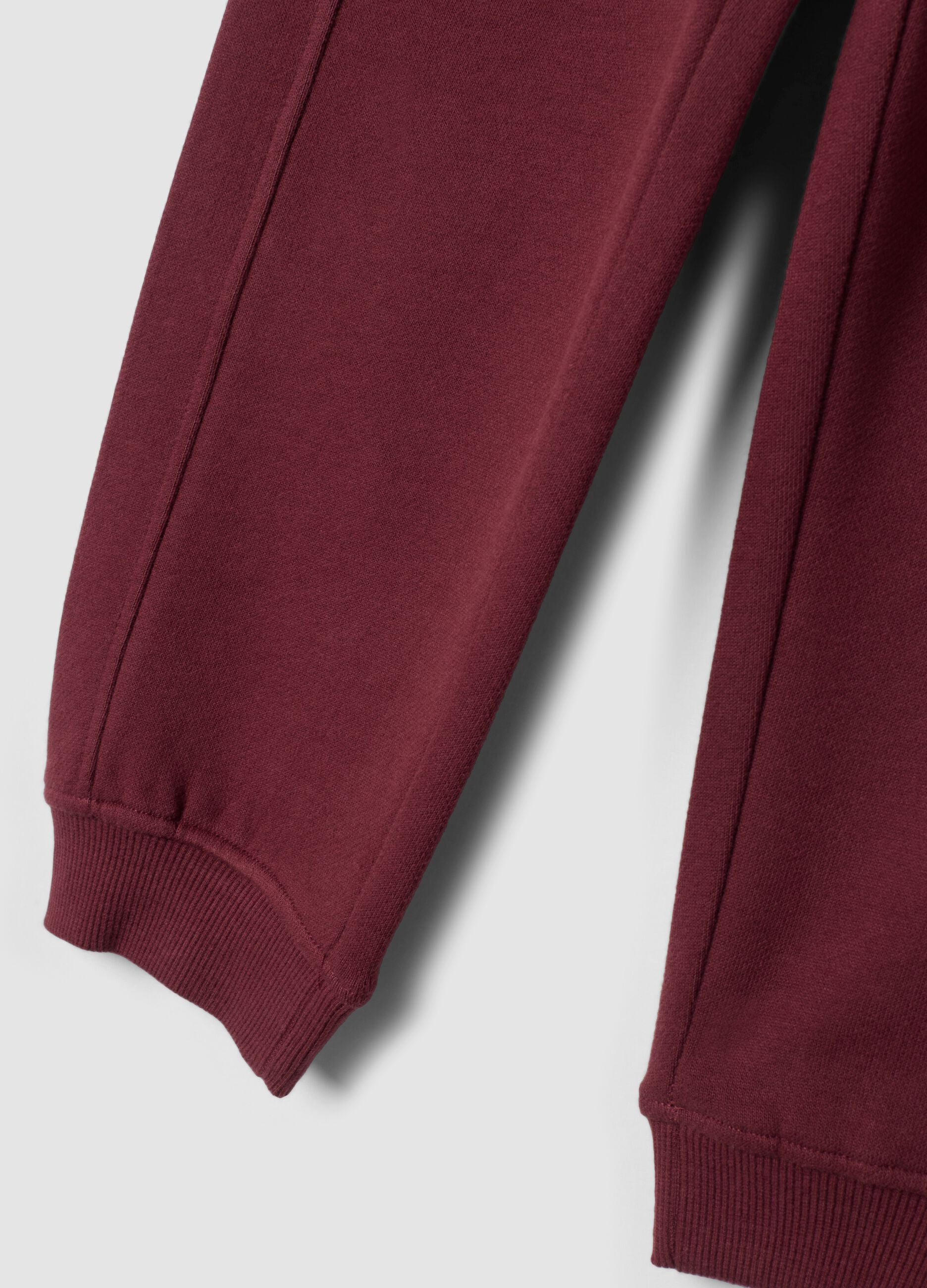 Pantaloni jogger marroni in puro cotone organico relaxed fit