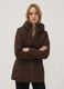 Brown stretch-fabric parka with hood, regular fit_0