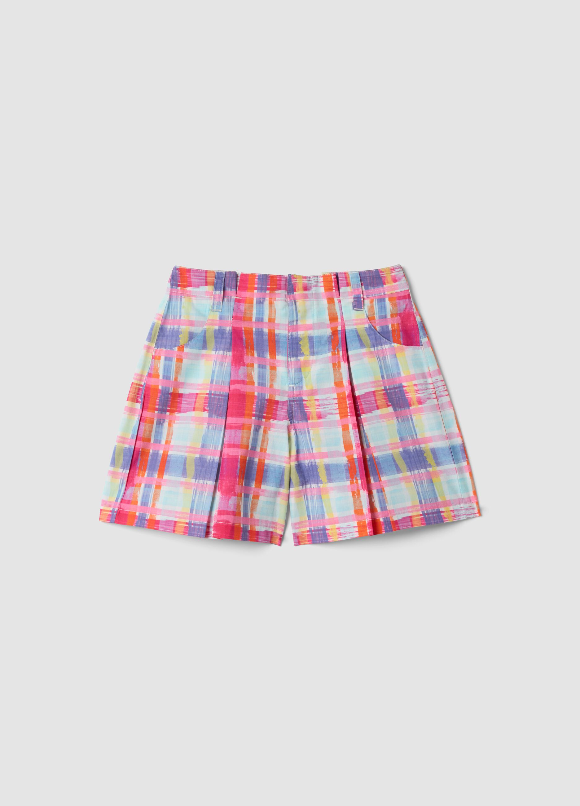 Multicolour pure cotton shorts