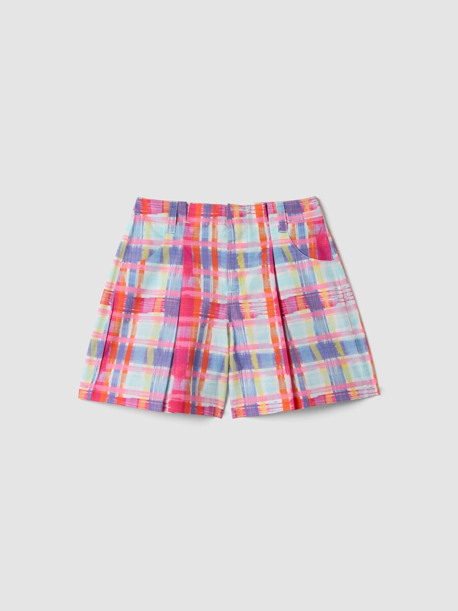 Multicolour pure cotton shorts_0
